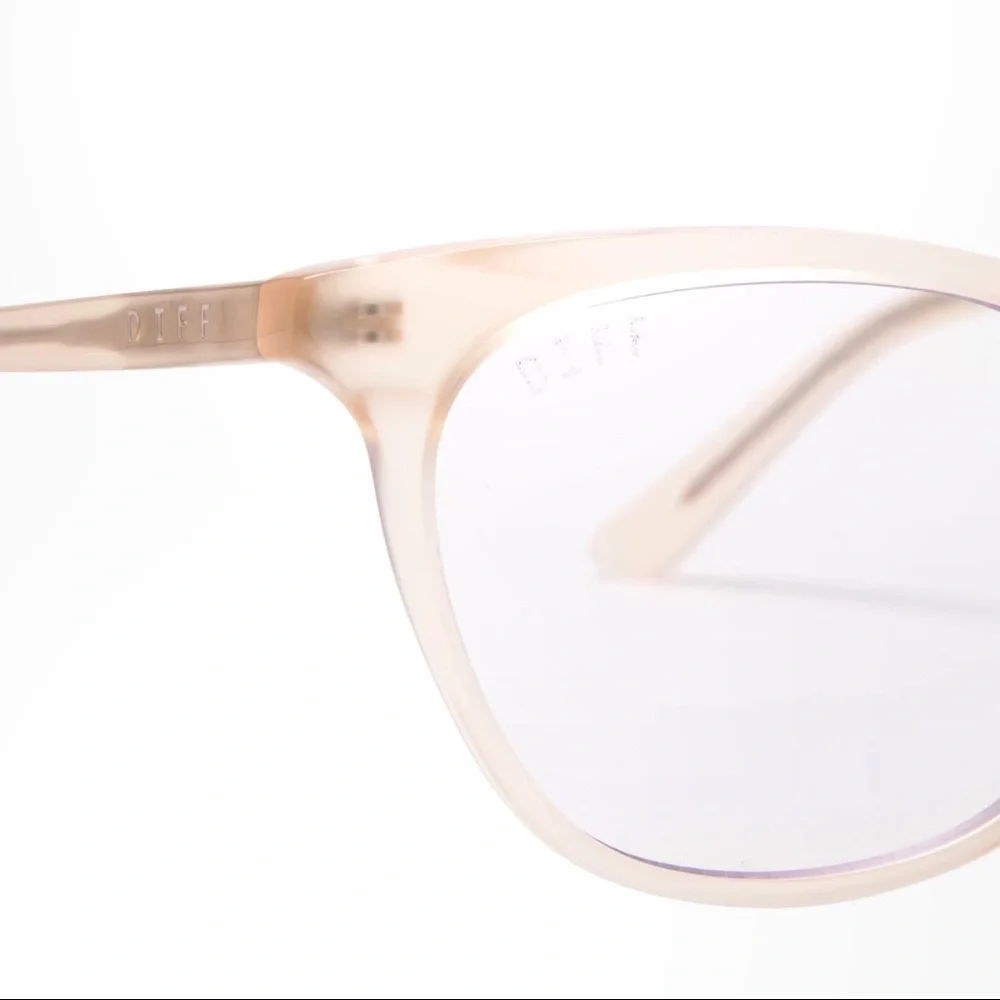 DIFF Jade Bluelight Glasses Melon Crush Frame Blue Light Blocking Lens NIB